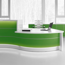 Banque d'accueil Design Valde de Mdd en coloris vert brillant