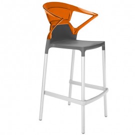 Tabouret Design et Ergonomique Ego-K Stool de PAPATYA coloris orange.